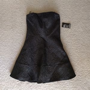 Express Strapless Jacquard black dress, size 6